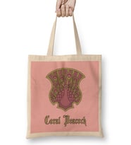 Coral Peacock Badge Black Clover Bez Çanta Uzun Saplı