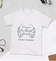 Dünyanın En Güzel Annesi Baskılı Tshirt (Beyaz)