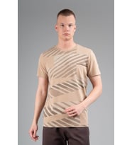 Maraton Regular Erkek Bisiklet Yaka Açık Vizon T-shirt