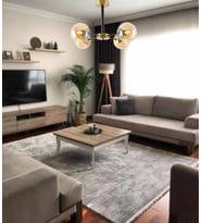TT009-4 ESK TT Aydınlatma Eskitme Rengi Kaplama 4 lü Bal Camlı Lüks Avize