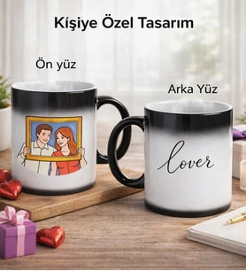BK Gift Kişiye Özel Kendin Tasarla Sihirli Kupa Bardak - Sevgiliye Hediye, Arkadaşa Hediye, Doğum Günü Hediyesi