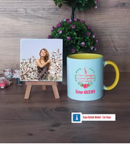 8 Mart Dünya Kadınlar Günü Hediyesi Fotoğraflı Dekoratif Taş, Kupa Bardak Beyaz Hediye (Model 7)