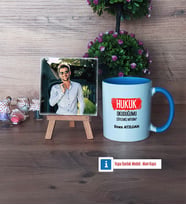 Hukuk Okuduğumu Söylemiş Miydim Fotoğraflı Dekoratif Taş, Kupa Bardak Beyaz Hediye (Model 4)