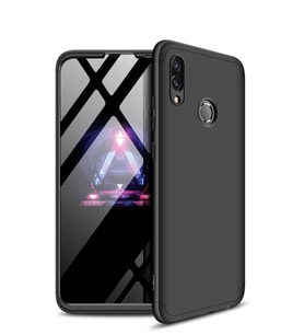 Microsonic Huawei Honor 10 Lite Kılıf Double Dip 360 Protective (Siyah)