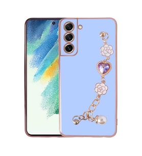 Samsung Galaxy S21 FE Kılıf El Tutamaçlı Taka Kapak (Mor)