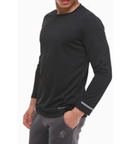 Ghassy Co. Erkek Nem Emici Performans Uzun Kollu Egzersiz Tshirt (Siyah)