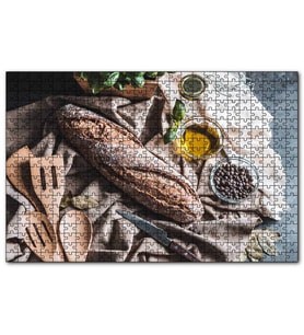 Cakapuzzle Ev Yapımı Doğal Ekmek  Puzzle Yapboz MDF (Ahşap) (255 Parça)