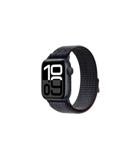 Apple Watch 7/8/9 41mm Kordon 2023 Point Hasır Kordon Strap Kayış (Siyah-Mavi)
