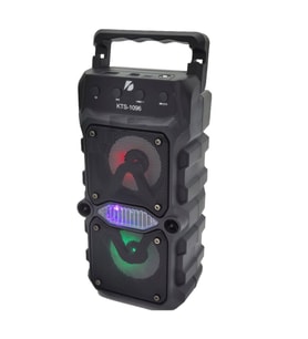 TT KTS-1096 Led RGB Büyük Boy Bluetooth kablosuz Çift Hoparlör USB/TF Kart/FM (Siyah)