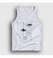 Presmono Unisex Sarı Lovers Valentine's Day Sevgililer Günü Atlet 284499tt (Beyaz)