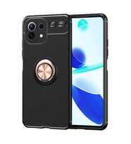 Xiaomi Mi 11 Lite Kılıf Zore Ravel Yüzüklü Silikon Kılıf (Rose)