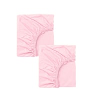 2 Adet 50 x 90 x 10 cm Anne Yanı Lastikli Penye Kumaş Bebek Çarşafı (Pembe)