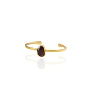Kadir Jewellery Zirkon Taşlı Ayarlanabilir 22 Ayar Altın Kaplama Bilezik (Bordo)