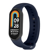 Sneezy Mİ Band 8 İle Uyumlu PureLux Soft Silikon Kordon (Siyah)
