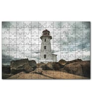 Cakapuzzle Kayalıklar Deniz Feneri ve Bulutlu Gökler Puzzle Yapboz MDF (Ahşap) (1000 Parça)