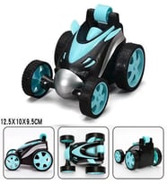 Uzaktan Kumandalı, Florasan Işıklı, 360 Derece Dönebilen Akrobat Araba- Stunt Car (Mavi)