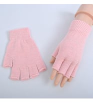 unisex ucu kesik yün elidiven (Neon Pembe)
