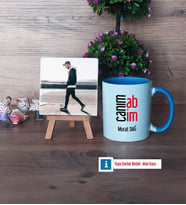 Abiye Hediye Fotoğraflı Dekoratif Taş, Kupa Bardak Beyaz Hediye (Model 4)