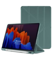 Microsonic Samsung Galaxy Tab S9 Ultra X910 Kılıf Origami Pencil Siyah (Koyu Yeşil)