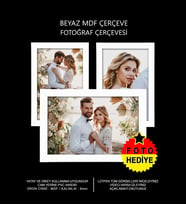 3 Adet 15x21 Çerçeve - Mdf Çerçeve - Fotoğraf Çerçevesi (Beyaz)