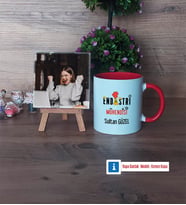 Endüstri Mühendisi Fotoğraflı Dekoratif Taş, Kupa Bardak Beyaz Hediye (Model 2)
