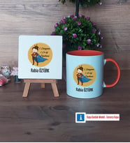 Öğretmenler Günü Hediyesi Dekoratif Taş, Kupa Bardak Kırmızı Hediye (Model 12)