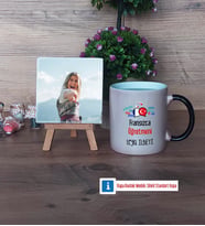 Fransızca Öğretmeni Fotoğraflı Dekoratif Taş, Kupa Bardak Beyaz Hediye Öğretmenler Günü Hediyesi (Model 9)