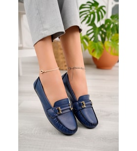 Khayt Daisy Casual Günlük Kadın Babet Ayakkabı (Lacivert)