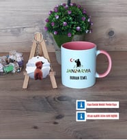Jandarma Kupa Bardak Beyaz ve Fotoğraflı Ahşap Anahtarlık Hediye (Model 6)