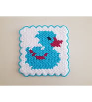 Banyo Çirkin Ördek Çocuk / Bebek El Örgüsü Lifi (Açık Mavi)
