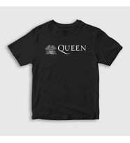 Presmono Unisex Çocuk Beyaz Queen T-Shirt 102298tt (Siyah)
