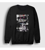 Presmono Unisex Beyaz Eyes Anime Hunter X Hunter Sweatshirt 238073tt (Siyah)