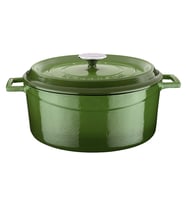 Lava Döküm Yuvarlak Tencere. Trendy Çap(Ø)28cm. (Yeşil)
