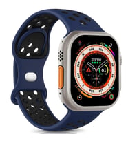 Microsonic Apple Watch Series 10 46mm Kordon Flame Circle Yavruağzı (Siyah-Lacivert)