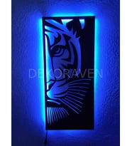 Kaplan Led Işıklı Tablo (Mavi)