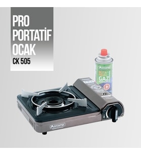 CK-505 Orcamp Tekli Portatif Kamp Ocak Gaz Stop Emniyetli (Kahverengi)