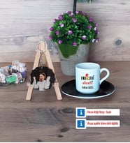 Endüstri Mühendisi Türk Kahvesi Fincanı Ahşap Altlıklı ve Fotoğraflı Ahşap Anahtarlık Hediye (Model 7)