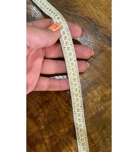 EN 1 CM NAKIŞ İŞLEME ŞERİT DİKİŞ GİYİM AKSESUARI 1 METRE (Sarı)