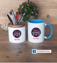 Love Yourself Kalemlik, Kupa Bardak T Kişiye Özel Hediye (Model 7)