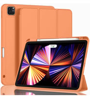 Apple iPad Pro 11 1/2/3/4. Nesil Kılıf Pen Charge Kalem Bölmeli 2018-2023 (Turuncu)