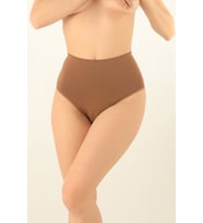 Miorre Dikişsiz Seamless Kadın Yüksek Bel Slip (Kahverengi)