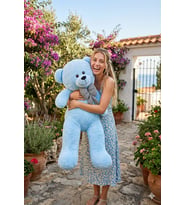 Pandamkee 140 Cm Sevgiliye Özel Ayı (Mavi)