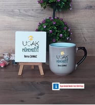Uçak Mühendisi Dekoratif Taş, Kupa Bardak Kırmızı Hediye (Model 9)