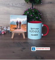 Kankaya Hediye Fotoğraflı Dekoratif Taş, Kupa Bardak Beyaz Hediye (Model 2)