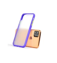 Uyumlu Model Apple iPhone 13 Pro Max Kılıf Arka Buzlu Mat Kapak (Mor)
