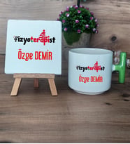 Fizyoterapist Hediye Seti Kupa Bardak T Kulplu ve Dekoratif Taş Tıp Bayramı Hediyesi (Model 8)