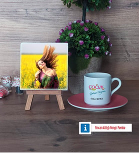 Çocuk Gelişim Uzmanı Fotoğraflı Dekoratif Taş, Ahşap Altlıklı Türk Kahvesi Fincanı Hediye Öğretmenler Günü Hediyesi (Model 6)