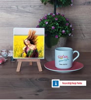 Çocuk Gelişim Uzmanı Fotoğraflı Dekoratif Taş, Ahşap Altlıklı Türk Kahvesi Fincanı Hediye Öğretmenler Günü Hediyesi (Model 6)