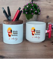 Mühendis Hanım Diyeceksiniz Hediye Sepeti Kupa Bardak T Kulplu, Kalemlik Hediyeleri Kadın Mühendise Mühendisler Günü Hediyesi (Model 1)