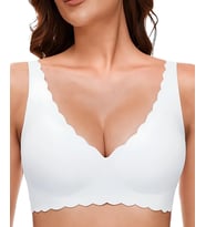 Carla İthal Lazer Kesim Dikişsiz Çıkarılabilir Padli Destekli Rahat Sütyen/Bralet -82 (Ekru)
